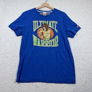 Ultimate Warrior WWE T-Shirt HOMAGE Blue Made in USA Wrestling Retro WWF Size M